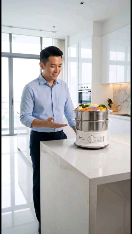 Tefal Stainless Steel Convenient Steamer VC1451 #Tefal #FoodSteamer #KitchenAppliances #HealthyCooking #SteamCooker #HomeCooking #KitchenEssentials