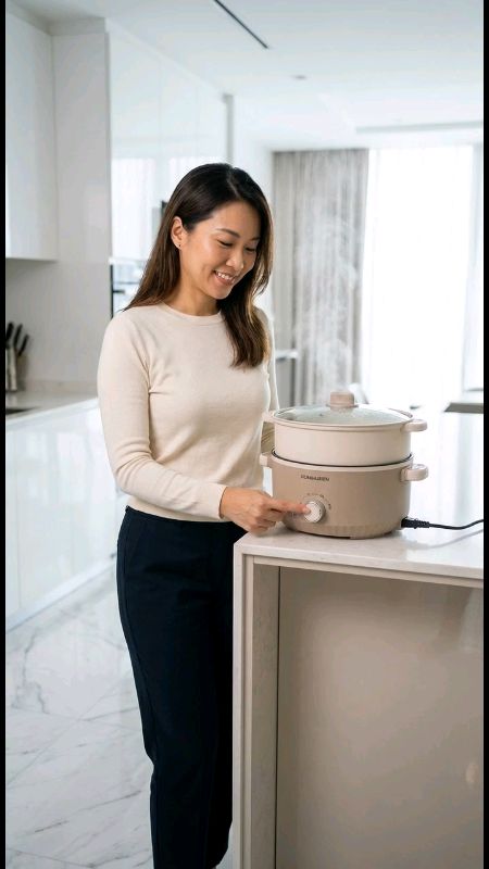5L Multifunctional Electric Cooker 🍲  #ElectricCooker #MultiCooker #KitchenAppliances #CookingPot #NonStickCooker #HomeCooking #ElectricPot #Kitchen